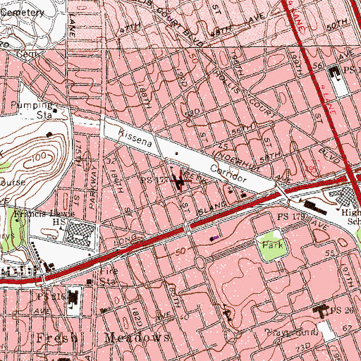 Topographic Map of Public School 177, NY