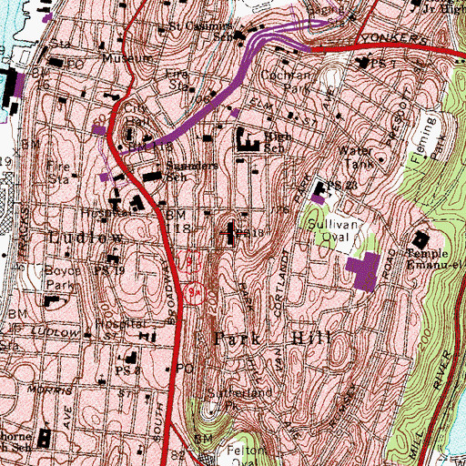 Topographic Map of Scholastic Academy for Academic Excellence, NY