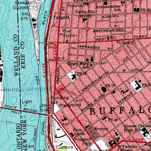 Topographic Map of Doctor A Pantoja Community School of Excellence, NY