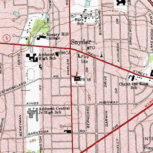 Topographic Map of Public School 18, NY