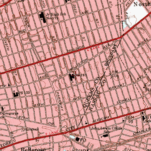 Topographic Map of Public School 191, NY