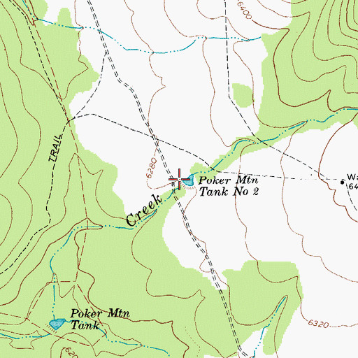 Topographic Map of Poker Mountain Tank Number Two, AZ