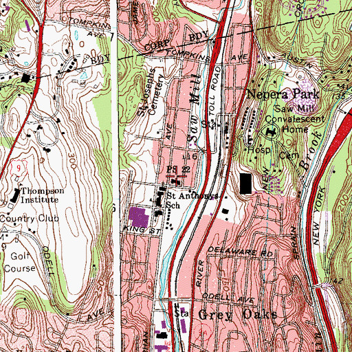 Topographic Map of Public School 22, NY