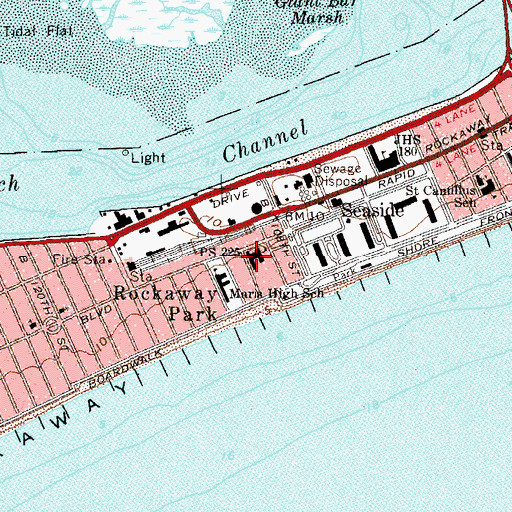 Topographic Map of Public School 225, NY
