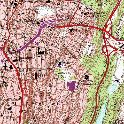 Topographic Map of Public School 23, NY