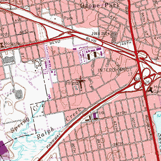 Topographic Map of Public School 232, NY
