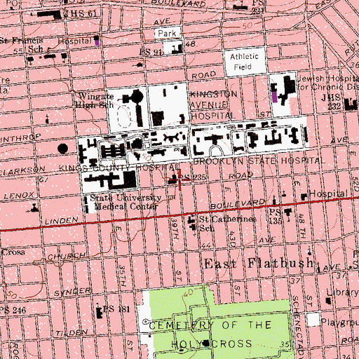 Topographic Map of Public School 235, NY