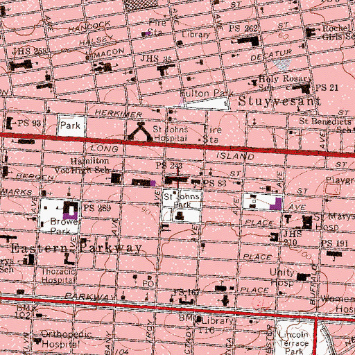 Topographic Map of Public School 243, NY
