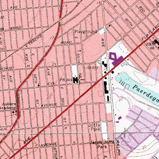 Topographic Map of Public School 251, NY