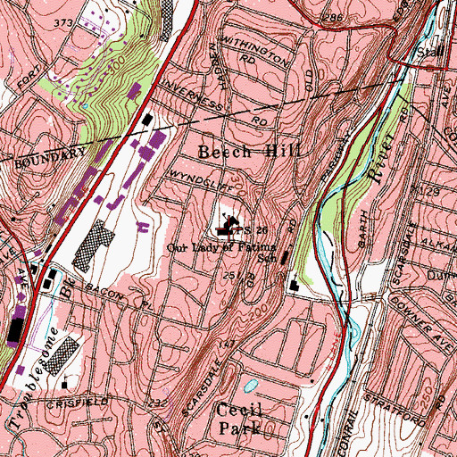 Topographic Map of Casimir Pulaski School, NY