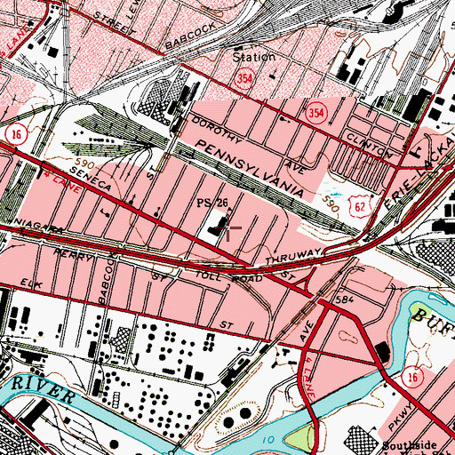Topographic Map of Public School 26, NY