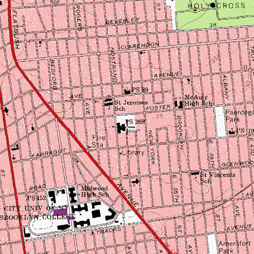 Topographic Map of Public School 269, NY