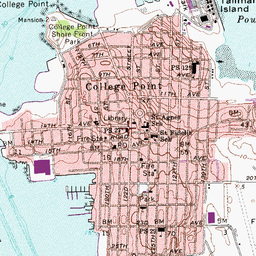 Topographic Map of Public School 27 (historical), NY