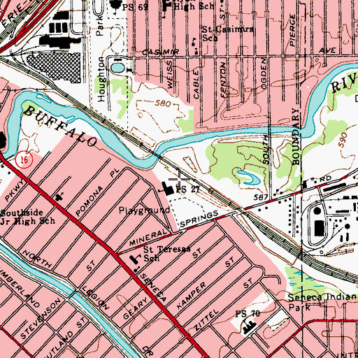 Topographic Map of Public School 27, NY