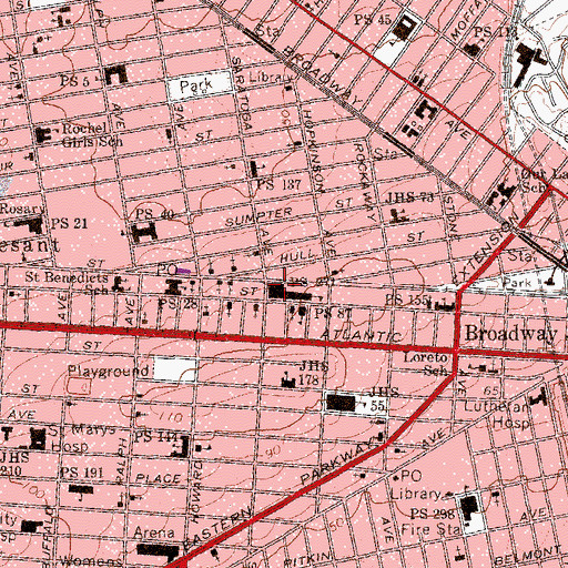 Topographic Map of Public School 271, NY