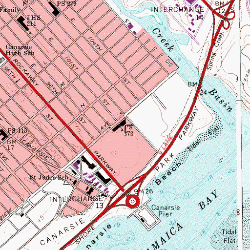 Topographic Map of Public School 272, NY