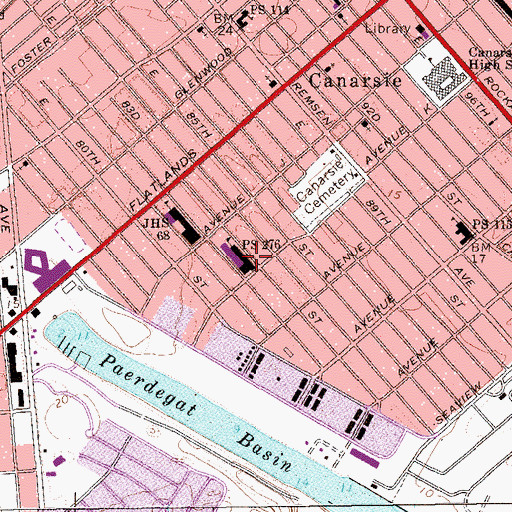 Topographic Map of Public School 276, NY