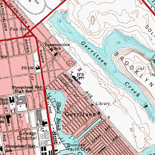 Topographic Map of Public School 277, NY