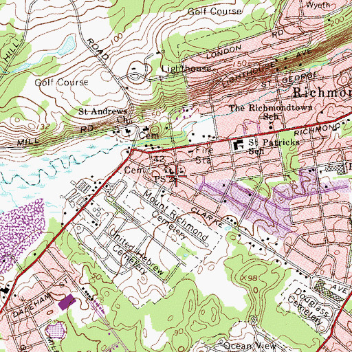 Topographic Map of Public School 28, NY