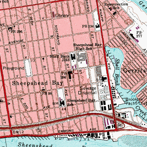 Topographic Map of Public School 286, NY
