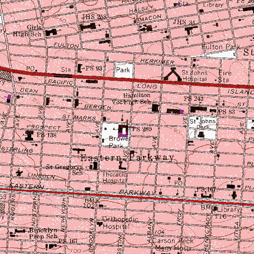 Topographic Map of Public School 289, NY