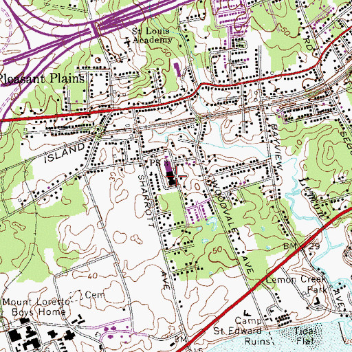 Topographic Map of Public School 3, NY