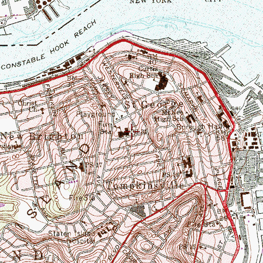 Topographic Map of Public School 31, NY