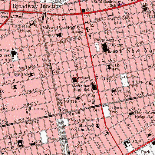 Topographic Map of Public School 328, NY