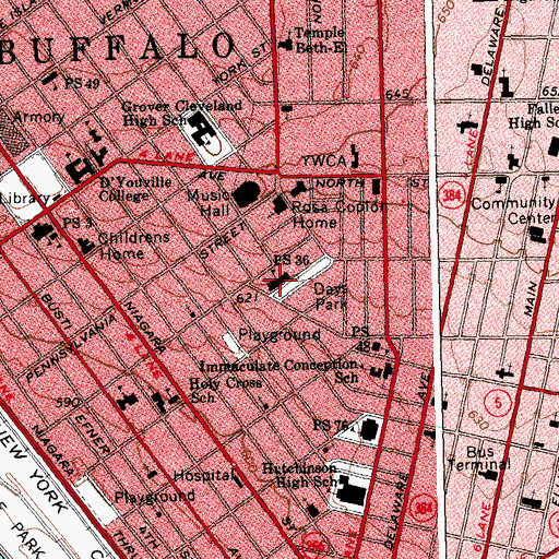 Topographic Map of Bilingual Early Childhood Center, NY