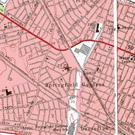 Topographic Map of Public School 37, NY