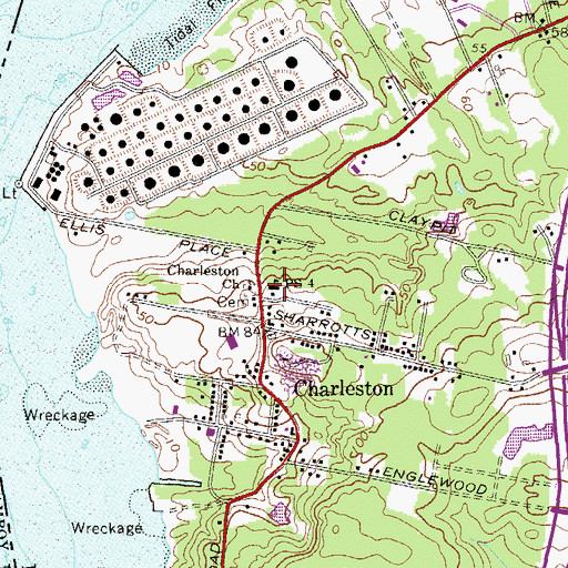 Topographic Map of Public School 4, NY