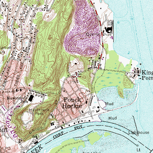 Topographic Map of Public School 4, NY