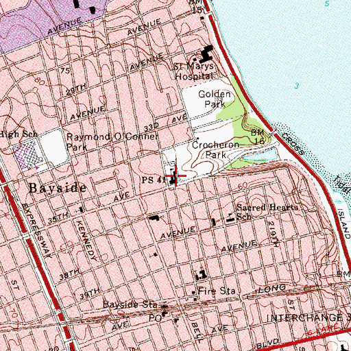 Topographic Map of Public School 41, NY