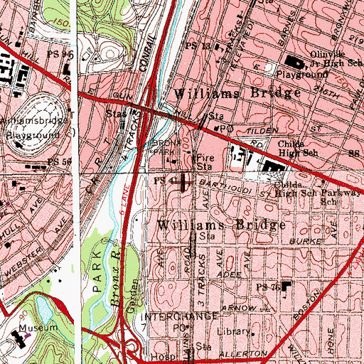 Topographic Map of Public School 41, NY