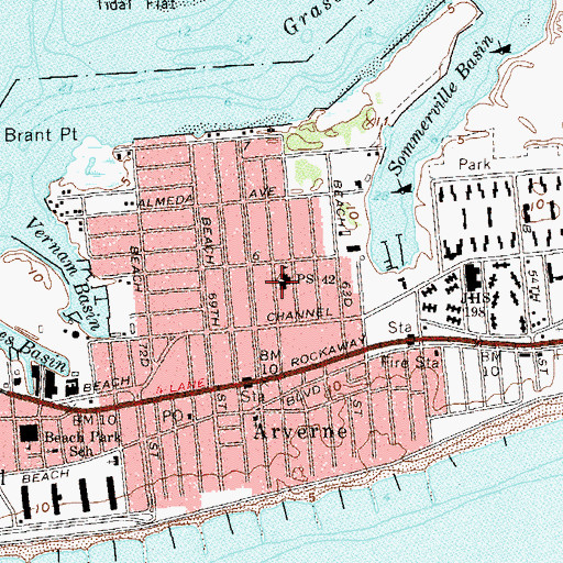 Topographic Map of Public School 42, NY