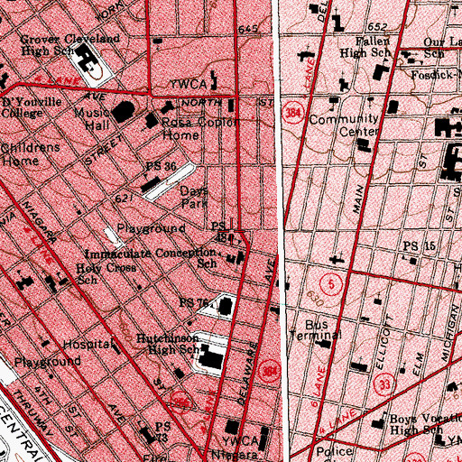 Topographic Map of Public School 48, NY