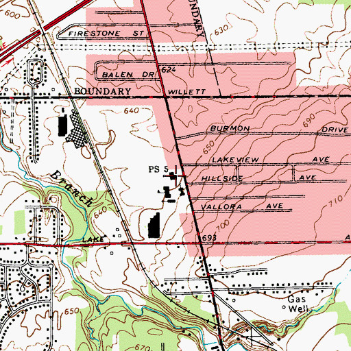 Topographic Map of Our Lady - Sacred Heart School, NY