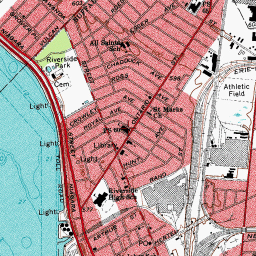 Topographic Map of Public School 60, NY