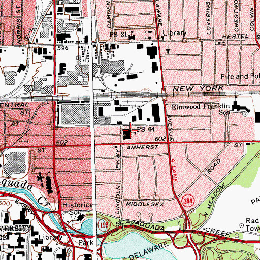 Topographic Map of Public School 64, NY