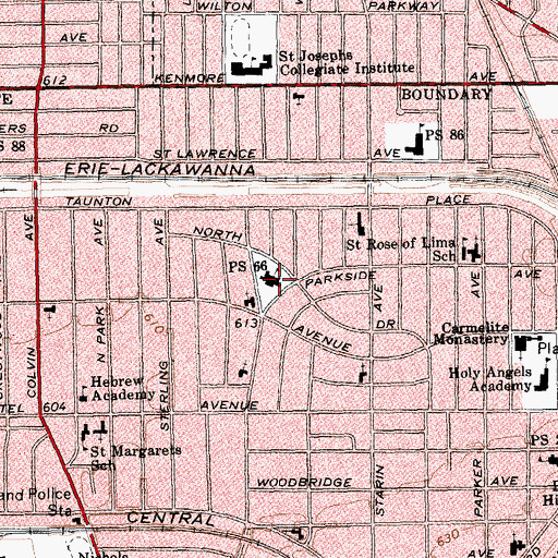 Topographic Map of Public School 66, NY