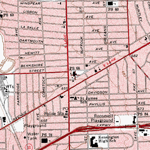 Topographic Map of Westminster Community Charter School, NY