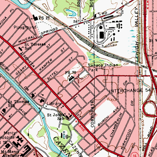 Topographic Map of Public School 70, NY