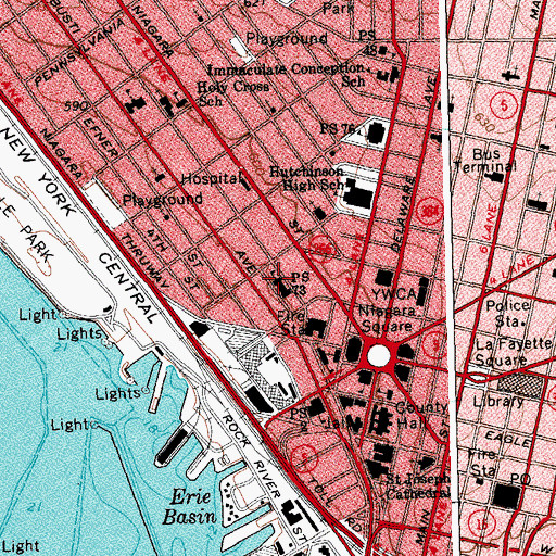 Topographic Map of Public School 73, NY