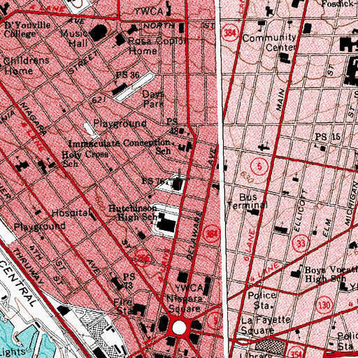 Topographic Map of Public School 76, NY