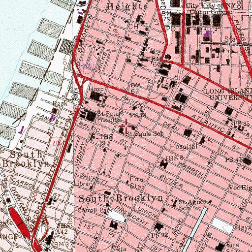 Topographic Map of Public School 78 (historical), NY
