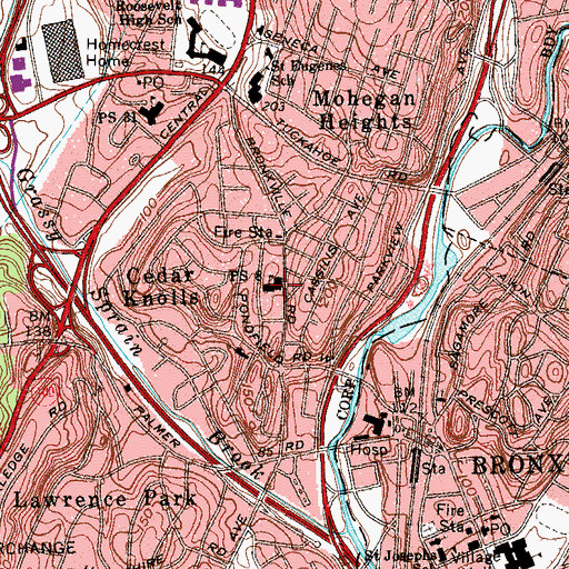 Topographic Map of Patricia A DiChiaro School, NY