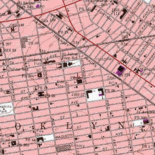 Topographic Map of Public School 81, NY