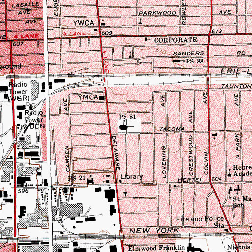 Topographic Map of Public School 81, NY