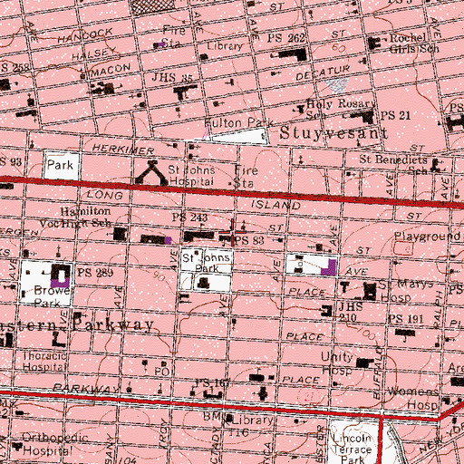 Topographic Map of Public School 83, NY