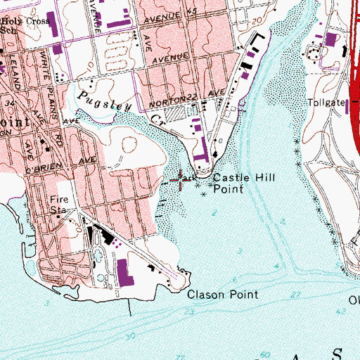 Topographic Map of Pugsley Creek, NY